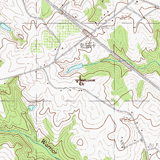 Topographic Map of Welcome Church, SC