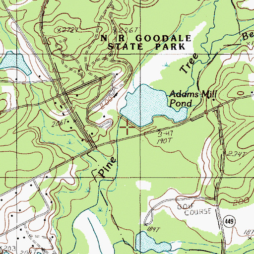 Topographic Map of Adams Mill (historical), SC