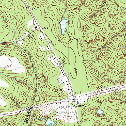 Topographic Map of Barker School (historical), SC