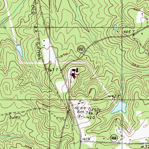 Topographic Map of Baron DeKalb High School (historical), SC