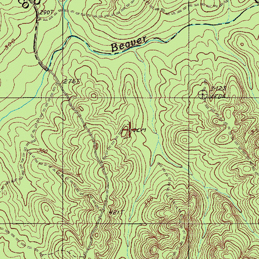 Topographic Map of Beaver Creek Cemetery, SC