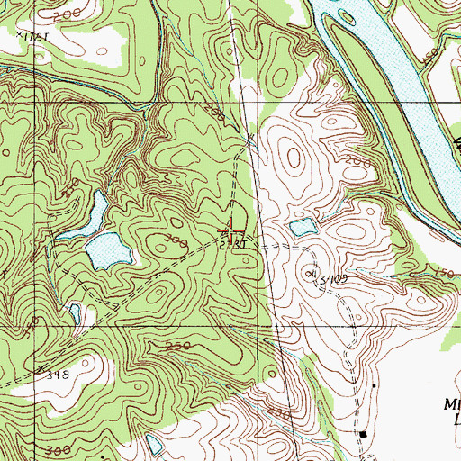 Topographic Map of Bee Tree (historical), SC