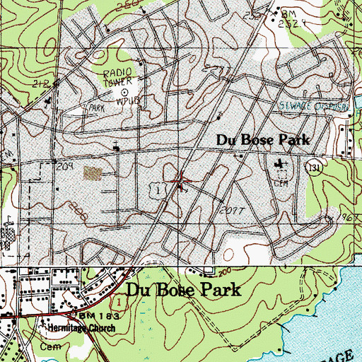 Topographic Map of Bethseda Freewill Baptist Church, SC