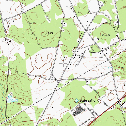 Topographic Map of Blaney Elementary School, SC