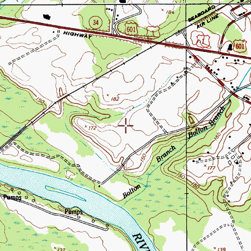 Topographic Map of Bramblewood Plantation (historical), SC