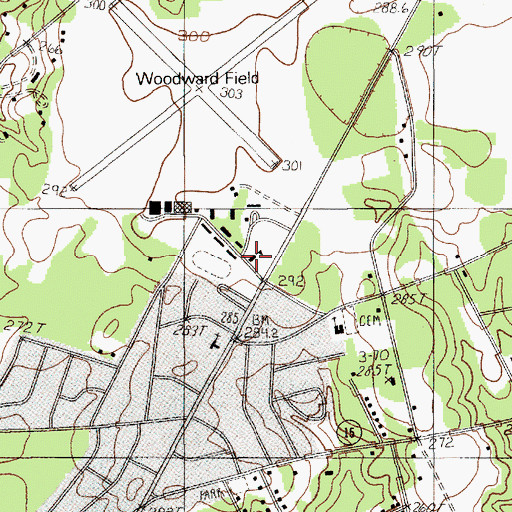 Topographic Map of Camden Military Academy, SC