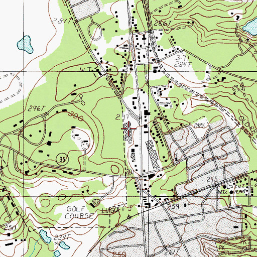 Topographic Map of Camden Plaza Shopping Center, SC