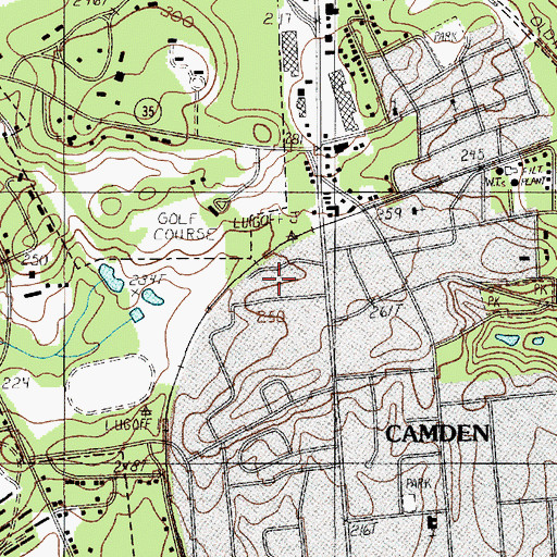 Topographic Map of Camden Polo Club, SC