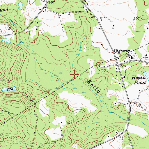 Topographic Map of Campbells Mill (historical), SC