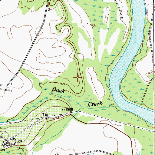 Topographic Map of Carys Fort Plantation (historical), SC