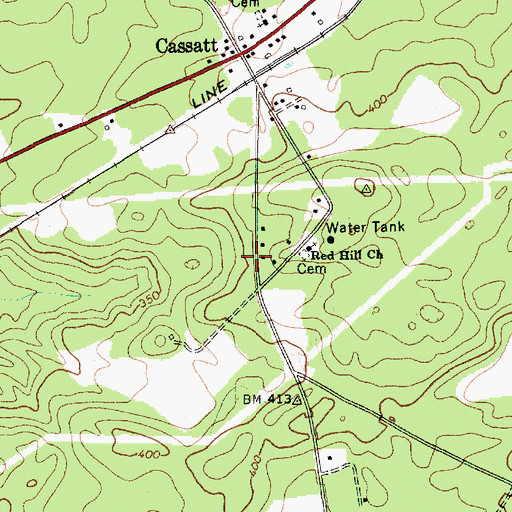 Topographic Map of Cassatt School (historical), SC
