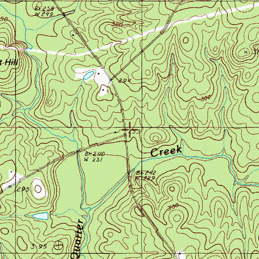 Topographic Map of Clermont Plantation (historical), SC