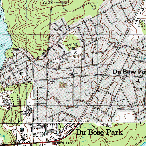 Topographic Map of Cornerstone Baptist Church, SC