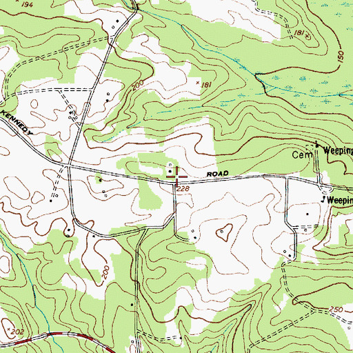 Topographic Map of Crescent School (historical), SC