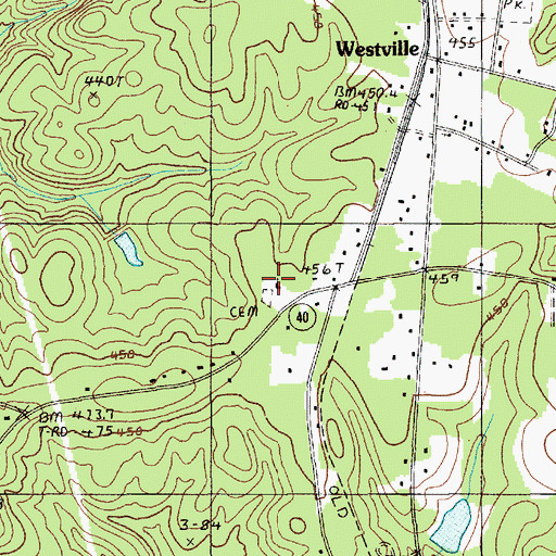 Topographic Map of Damascus Church, SC