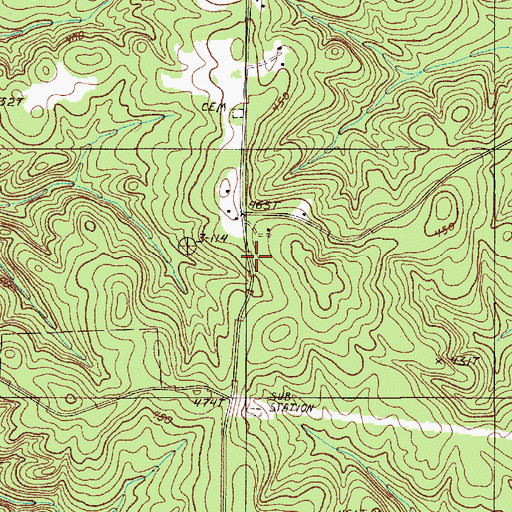 Topographic Map of Ebenezer School (historical), SC