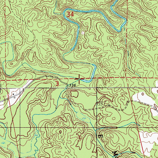 Topographic Map of Mountain Creek, AL