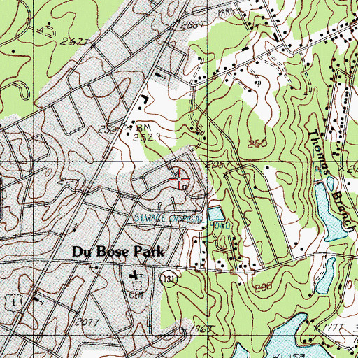 Topographic Map of Fairfax, SC