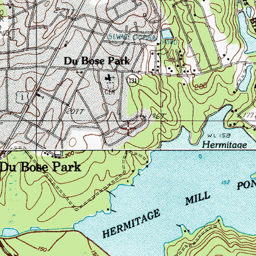 Topographic Map of Forest Heights, SC