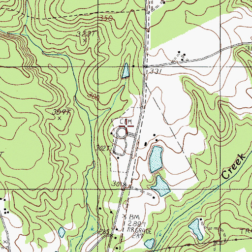 Topographic Map of Forest Lawn Memorial Park, SC