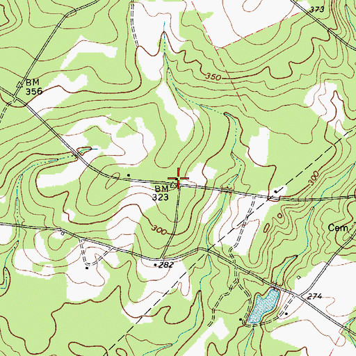 Topographic Map of Gates Hill Community House (historical), SC