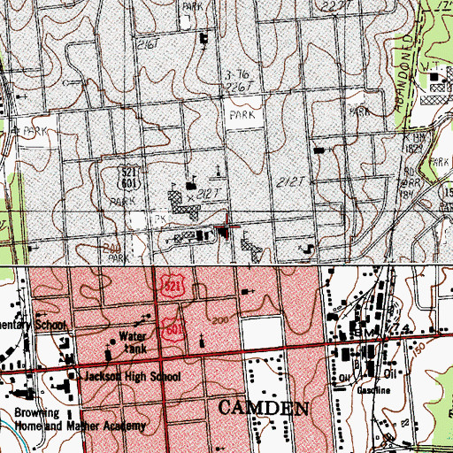Topographic Map of Grace Episcopal Church, SC