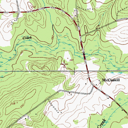 Topographic Map of Green Valley, SC
