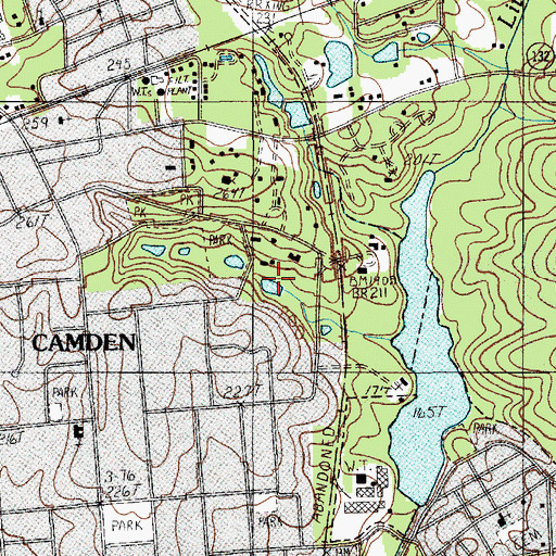Topographic Map of Green Spring, SC