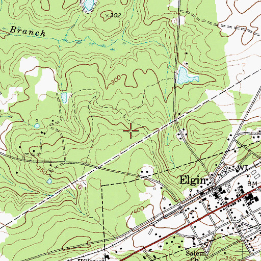 Topographic Map of Highland Farms, SC