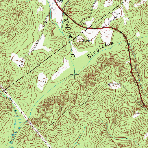 Topographic Map of Hoods Mill (historical), SC