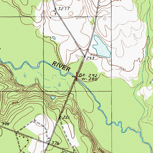 Topographic Map of Houghs Bridge, SC