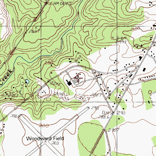 Topographic Map of Kershaw County Vocational Center, SC