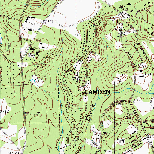 Topographic Map of Kirkover Hills, SC