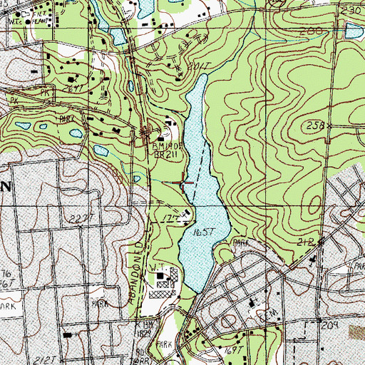 Topographic Map of Kirkwood Branch, SC