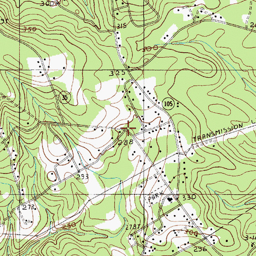 Topographic Map of Knights Hill, SC