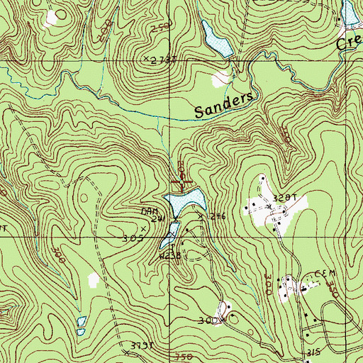 Topographic Map of Knights Mill (historical), SC