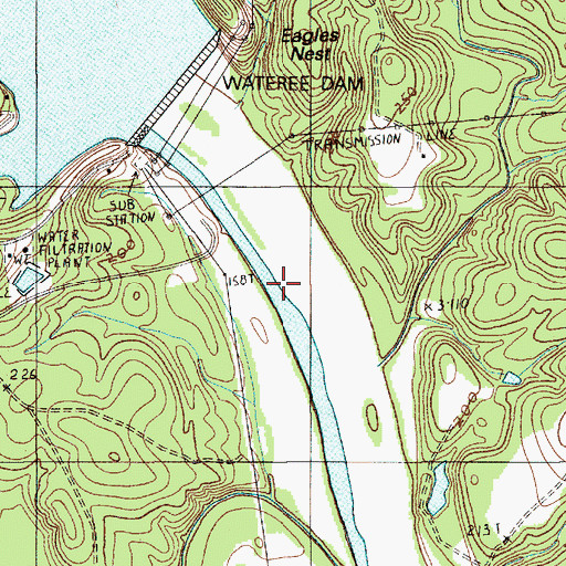 Topographic Map of Loves Shoals, SC