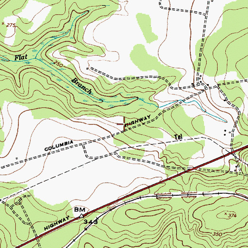 Topographic Map of Lugoff-Elgin Middle School, SC