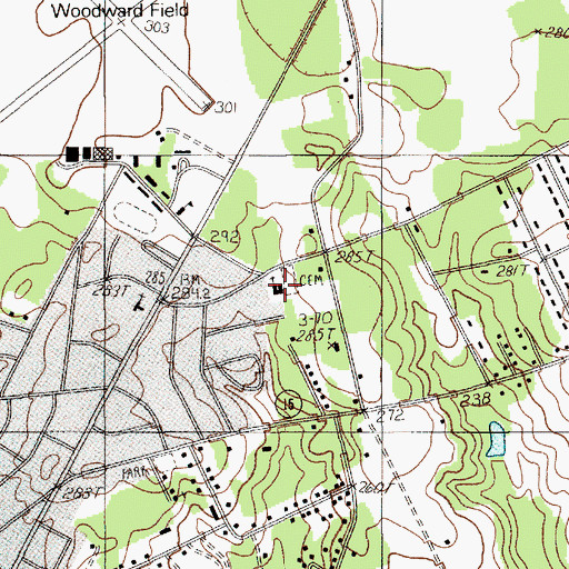 Topographic Map of Malvern Hill Baptist Church, SC