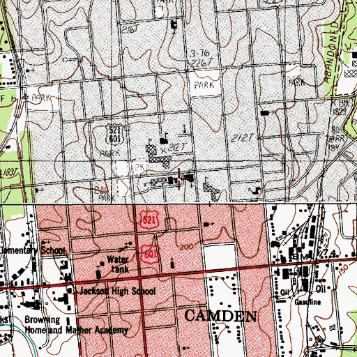 Topographic Map of McCandless School (historical), SC