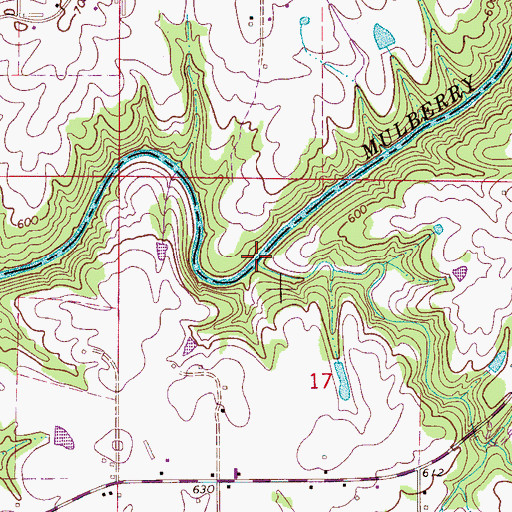 Topographic Map of Mountain Grove Branch, AL