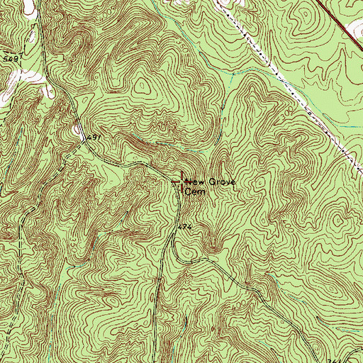 Topographic Map of New Grove Church (historical), SC