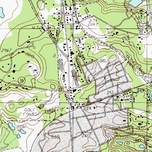 Topographic Map of North Towne Square Shopping Center, SC