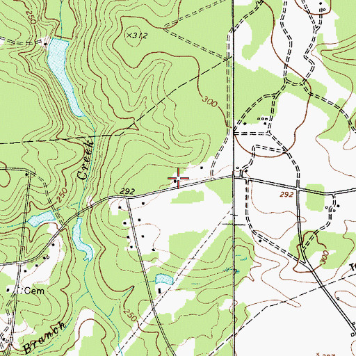 Topographic Map of Oak Grove School (historical), SC