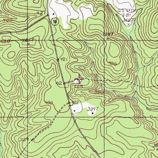 Topographic Map of Parkers Church, SC