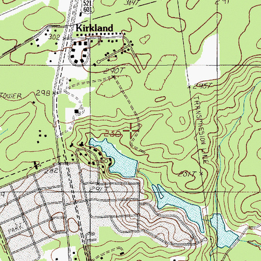 Topographic Map of Peckwoods, SC