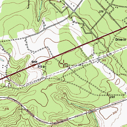 Topographic Map of Pepper Ridge, SC