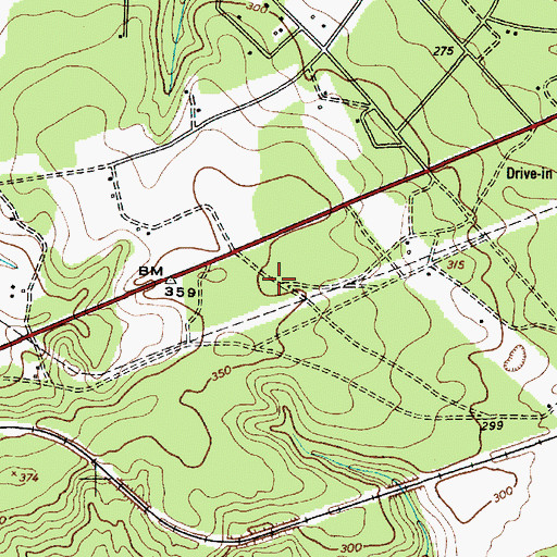 Topographic Map of Pepper Ridge, SC