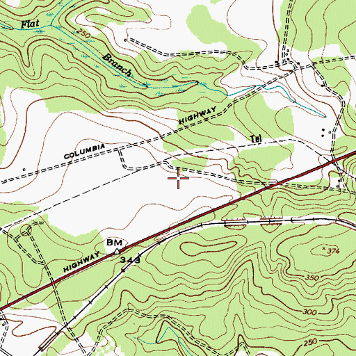 Topographic Map of Pine Mark, SC
