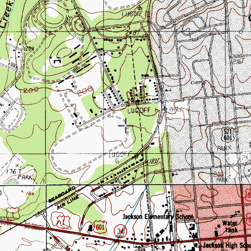 Topographic Map of Race Track Farm (historical), SC